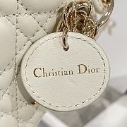 Lady Dior Micro Bag White Cannage Lambskin - 12x10.2x5cm - 4