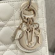 Lady Dior Micro Bag White Cannage Lambskin - 12x10.2x5cm - 3