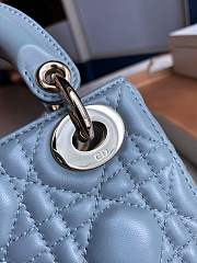 Mini Lady Dior Bag Pale Blue Cannage Lambskin - 17x15x7cm - 6