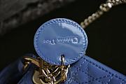 Mini Lady Dior Bag Dark Blue Patent Cannage Calfskin - 17x15x7cm - 6