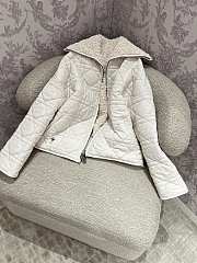 Dior Reversible Macrocannage Peacoat White Quilted Technical Taffeta and Fleece - 6