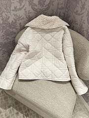 Dior Reversible Macrocannage Peacoat White Quilted Technical Taffeta and Fleece - 4