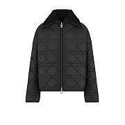 Dior Reversible Macrocannage Peacoat Black Quilted Technical Taffeta and Fleece - 1