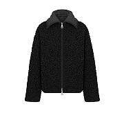 Dior Reversible Macrocannage Peacoat Black Quilted Technical Taffeta and Fleece - 2