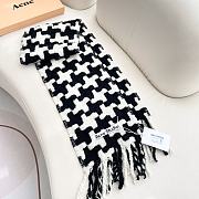 Acne Studios Hound Stooth Scarf White Black - 25x210cm - 3