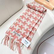 Acne Studios Hound Stooth Scarf Pink Beige - 25x210cm - 4