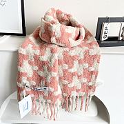 Acne Studios Hound Stooth Scarf Pink Beige - 25x210cm - 5