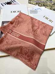 Dior Oblique Shawl Roses Des Vents Silk Blend and Metallic Thread - 140x140cm - 6