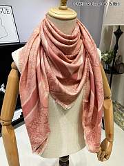 Dior Oblique Shawl Roses Des Vents Silk Blend and Metallic Thread - 140x140cm - 4