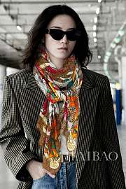 Gucci Flora Print Silk Scarf 14986 - 110x200cm - 6