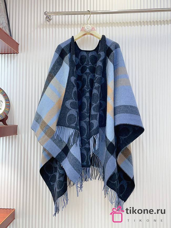 Coach Reversible Signature Cape Scarf  - 1