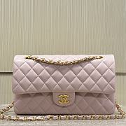 Chanel Classic Pink Lamskin Silver Hardware Bag - 15.5×25.5×6.5cm - 1