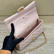 Chanel Classic Pink Lamskin Silver Hardware Bag - 15.5×25.5×6.5cm - 6