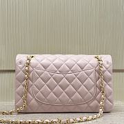 Chanel Classic Pink Lamskin Silver Hardware Bag - 15.5×25.5×6.5cm - 3