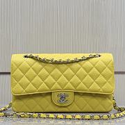 Chanel Classic Yellow Caviar Silver Hardware Bag - 15.5×25.5×6.5cm - 1