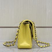 Chanel Classic Yellow Caviar Silver Hardware Bag - 15.5×25.5×6.5cm - 6