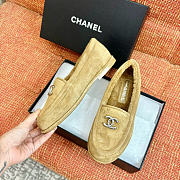 Chanel Women's Loafer Suede Beige  - 4