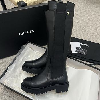 Chanel High Boots Black 40mm 14977	