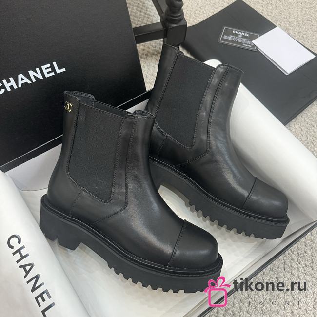 Chanel Short Boots Black 40mm 15009 - 1