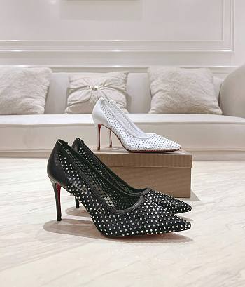 Christian Louboutine Apostropha Mesh Strass 80mm 