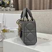 Dior Lady D-Joy Micro Bag Dark Gray Latte Cannage Lambskin - 16x9x5cm - 5