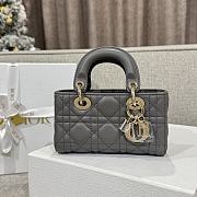 Dior Lady D-Joy Micro Bag Dark Gray Latte Cannage Lambskin - 16x9x5cm - 2