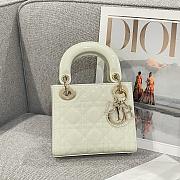 Mini Lady Dior Bag White Patent Cannage Calfskin - 17x15x7cm - 1