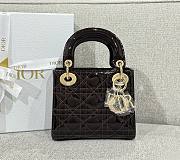 Mini Lady Dior Bag Cherry Patent Cannage Calfskin - 17x15x7cm - 1