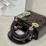 Mini Lady Dior Bag Cherry Patent Cannage Calfskin - 17x15x7cm - 5