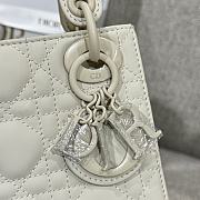 Mini Lady Dior Bag White Ultramatte Cannage Calfskin - 17x15x7cm - 4