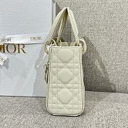 Mini Lady Dior Bag White Ultramatte Cannage Calfskin - 17x15x7cm - 3