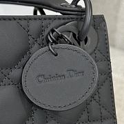 Mini Lady Dior Bag Ultramatte Black Cannage Calfskin - 17x15x7cm - 5