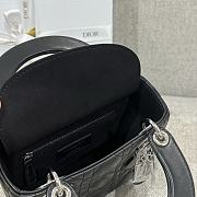 Mini Lady Dior Bag Black Silver Hardware Cannage Lamskin - 17x15x7cm - 5