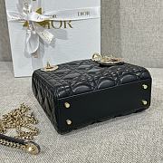 Mini Lady Dior Bag Black Gold Hardware Cannage Lamskin - 17x15x7cm - 5