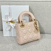 Mini Lady Dior Bag Blush Pink Cannage Lambskin - 17x15x7cm  - 4