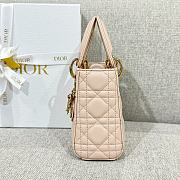 Mini Lady Dior Bag Blush Pink Cannage Lambskin - 17x15x7cm  - 3