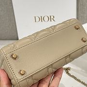 Mini Lady Dior Bag Beige Cannage Lamskin - 17x15x7cm - 4