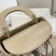 Mini Lady Dior Bag Beige Cannage Lamskin - 17x15x7cm - 5