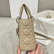 Mini Lady Dior Bag Beige Cannage Lamskin - 17x15x7cm - 2