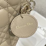 Mini Lady Dior Bag Beige Cannage Lamskin - 17x15x7cm - 3