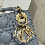 Mini Lady Dior Bag Blue Cannage Lamskin - 17x15x7cm - 2