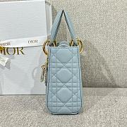 Mini Lady Dior Bag Light Blue Cannage Lamskin - 17x15x7cm - 3