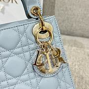 Mini Lady Dior Bag Light Blue Cannage Lamskin - 17x15x7cm - 2