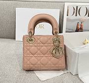 Mini Lady Dior Bag Milk Tea Cannage Lamskin - 17x15x7cm - 1