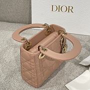 Mini Lady Dior Bag Milk Tea Cannage Lamskin - 17x15x7cm - 6