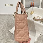 Mini Lady Dior Bag Milk Tea Cannage Lamskin - 17x15x7cm - 3