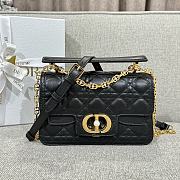 Small Dior Jolie Top Handle Bag Black Cannage Calfskin - 22x14x8cm - 2