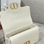 Small Dior Jolie Top Handle Bag White Cannage Calfskin - 22x14x8cm - 2