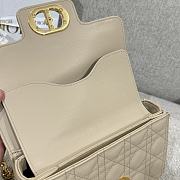 Small Dior Jolie Top Handle Bag Powder Beige Cannage Calfskin - 22x14x8cm - 5