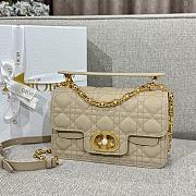 Small Dior Jolie Top Handle Bag Powder Beige Cannage Calfskin - 22x14x8cm - 2